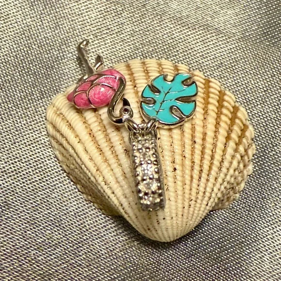 NWT S925 Tropical Flamingo Charm With CZ Accents🦩 Fits Pandora & DIY Jewelry - Picture 3 of 5